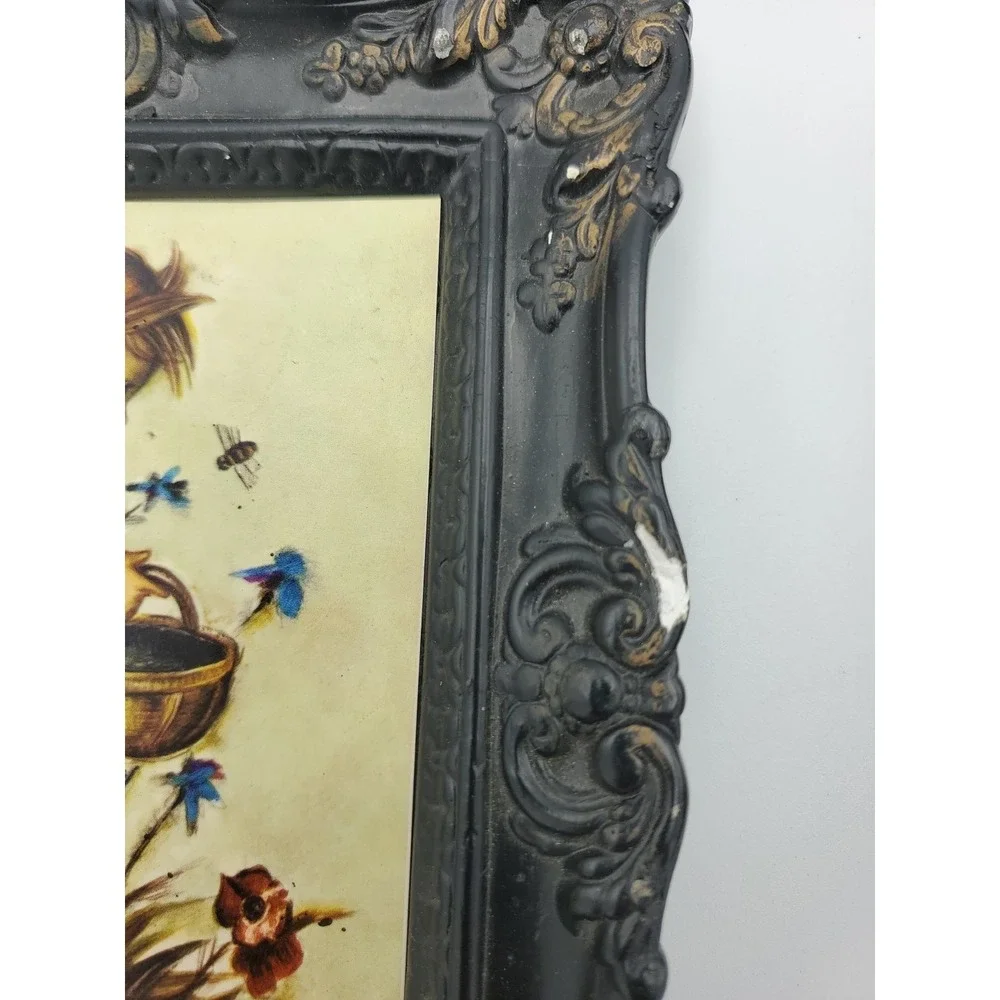 Set of 3 Chalkware Wall Plaque‎ 